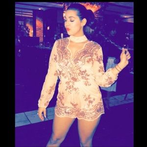 Hommage sequin choker romper ✨